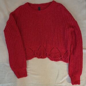 Cozy Red Knit Sweater